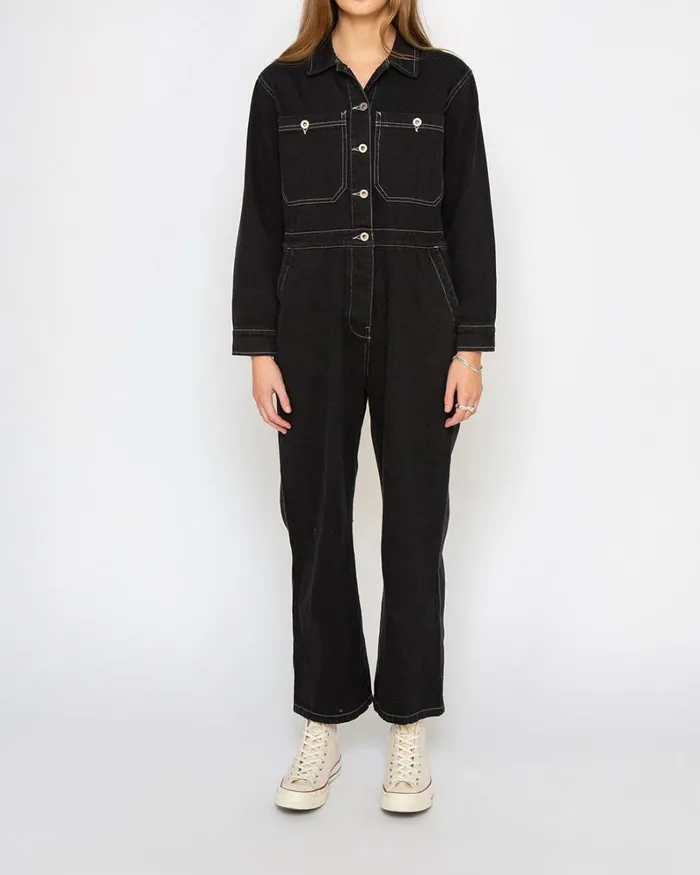 Women Metro Coverall 8211 Black Deus Ex Machina Dresses