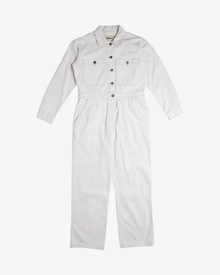 Women Metro Coverall 8211 Bleached White Deus Ex Machina Dresses Women Metro Coverall 8211 Bleached White Deus Ex Machina Dresses
