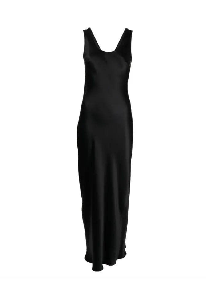 Women Midi Dresses Gilda and Pearl Aria Silk Maxi Dress Black
