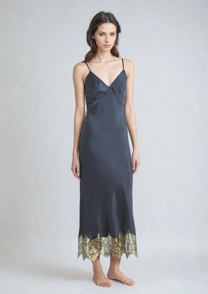 Women Midi Dresses Gilda and Pearl Matinee Slip Sapphiregold Women Midi Dresses Gilda and Pearl Matinee Slip Sapphiregold