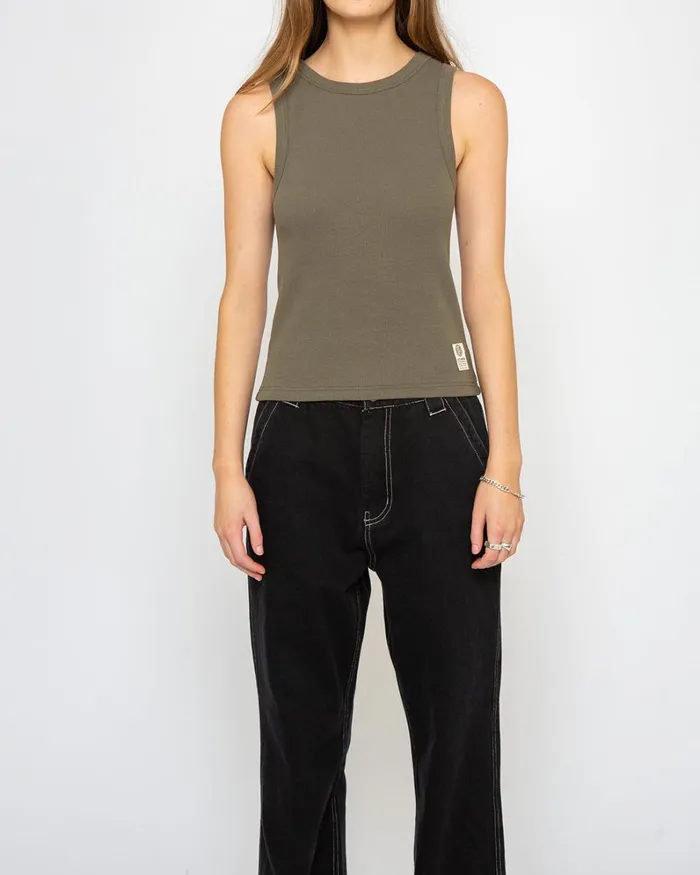 Women Military Tank 8211 Clover Green Deus Ex Machina Tees