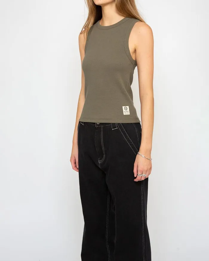 Women Military Tank 8211 Clover Green Deus Ex Machina Tees Women Military Tank 8211 Clover Green Deus Ex Machina Tees