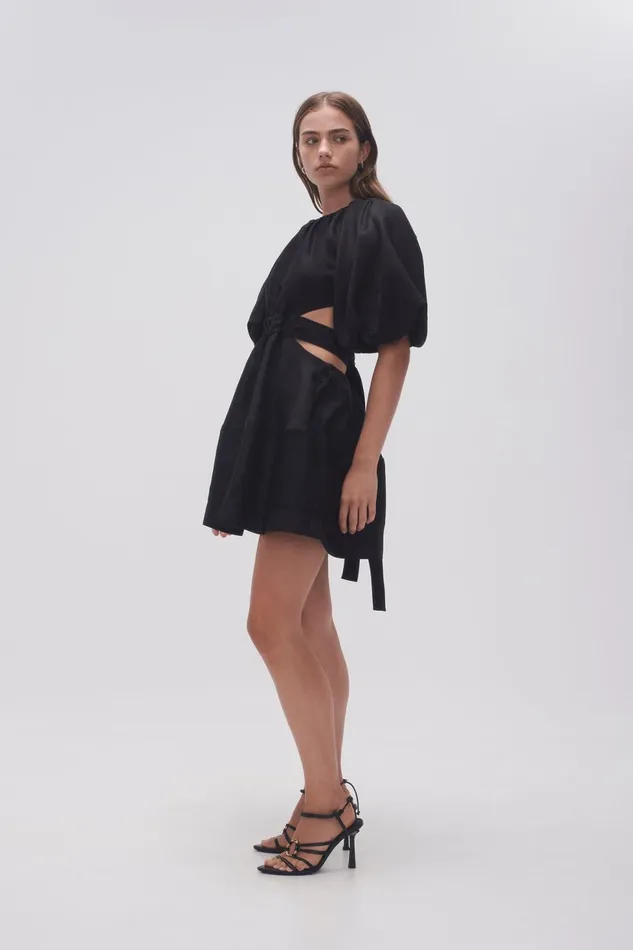 Women Mimosa Cut Out Mini Dress Black Aje Dresses