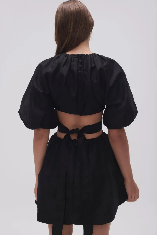 Women Mimosa Cut Out Mini Dress Black Aje Dresses