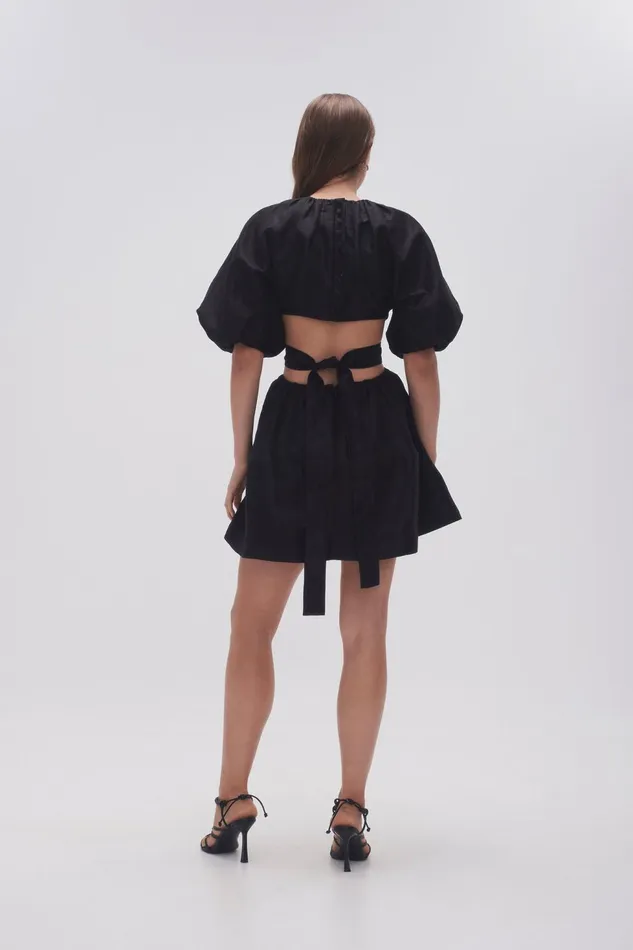 Women Mimosa Cut Out Mini Dress Black Aje Dresses