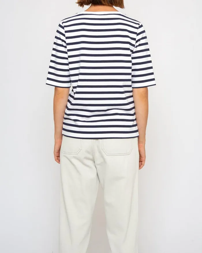 Women Minnie Stripe Tee 8211 NavyWhite Deus Ex Machina Tees Women Minnie Stripe Tee 8211 NavyWhite Deus Ex Machina Tees