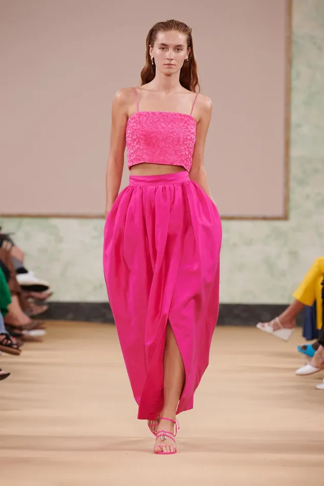 Women Mirabelle Tulip Maxi Skirt Fuchsia Aje Skirts
