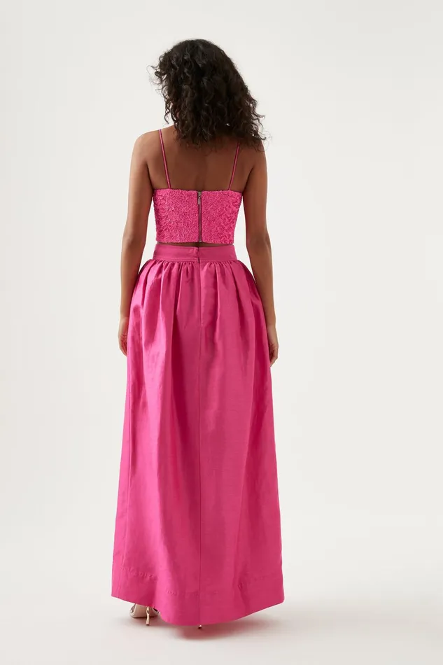 Women Mirabelle Tulip Maxi Skirt Fuchsia Aje Skirts