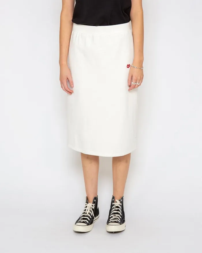 Women Monique Jersey Skirt 8211 Vintage White Deus Ex Machina Skirts