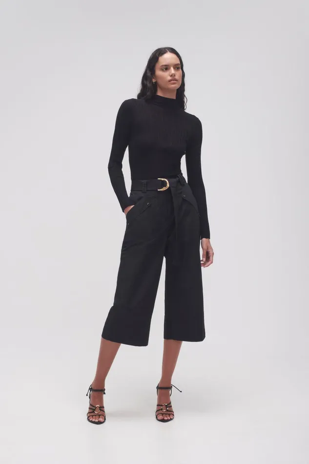 Women Myrtle Utility Culotte Black Aje Pants