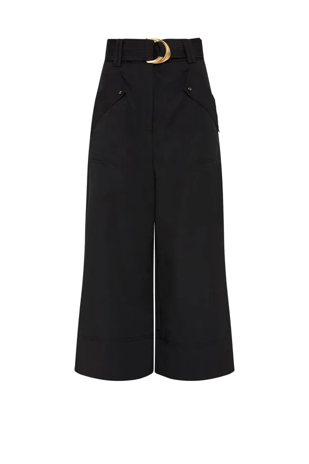 Women Myrtle Utility Culotte Black Aje Pants