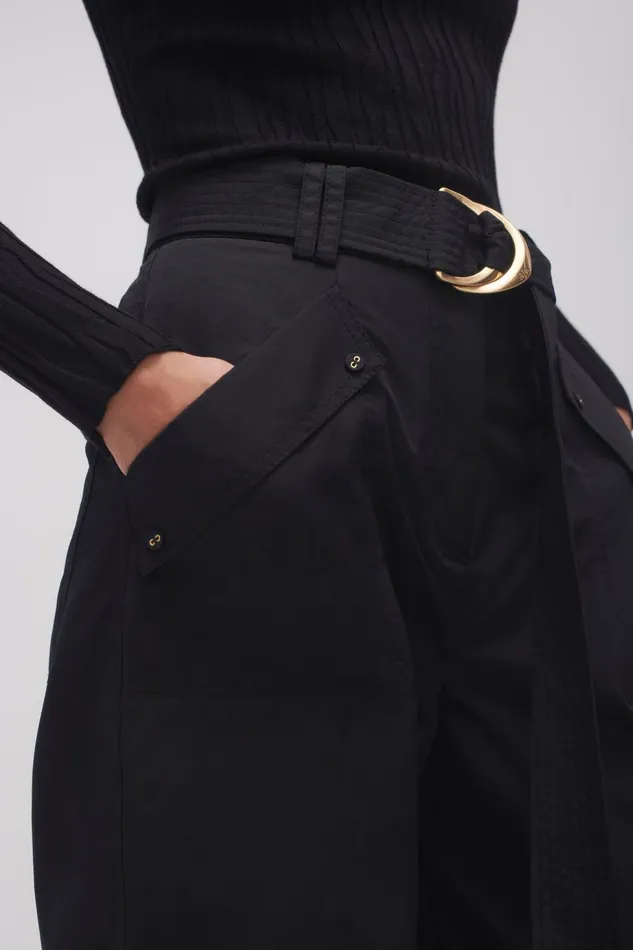 Women Myrtle Utility Culotte Black Aje Pants