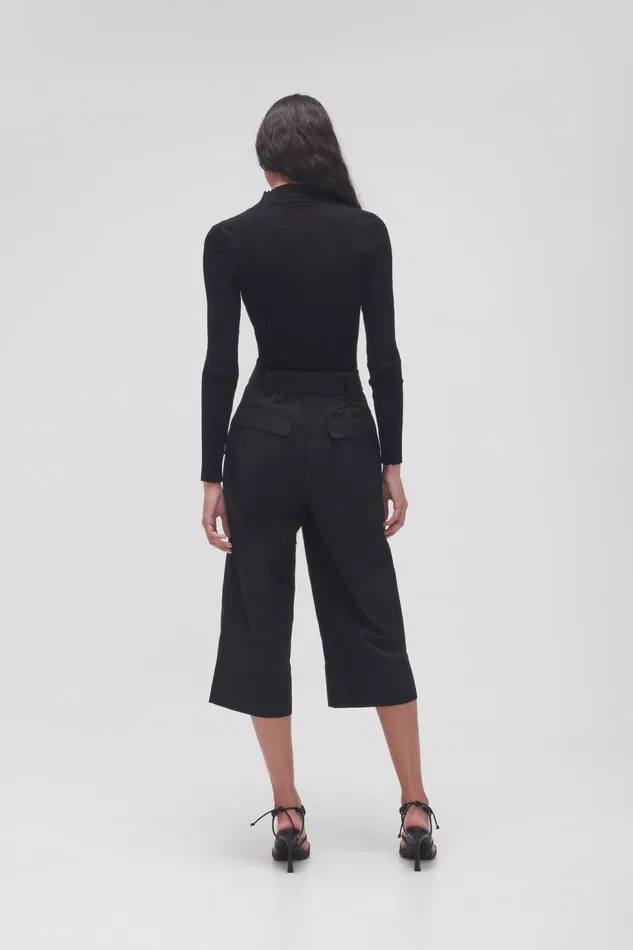 Women Myrtle Utility Culotte Black Aje Pants