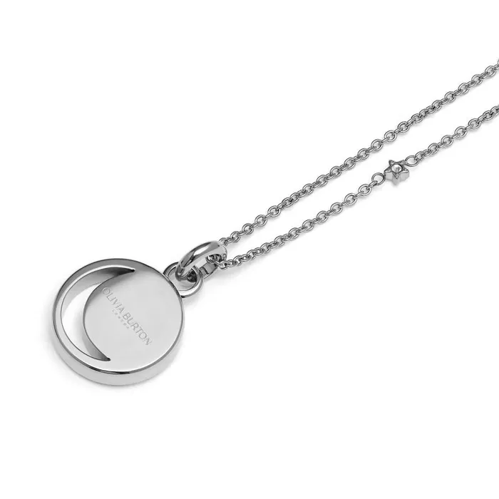 Women Necklaces Olivia Burton Celestial Sun Silver Tone Pendant Necklace