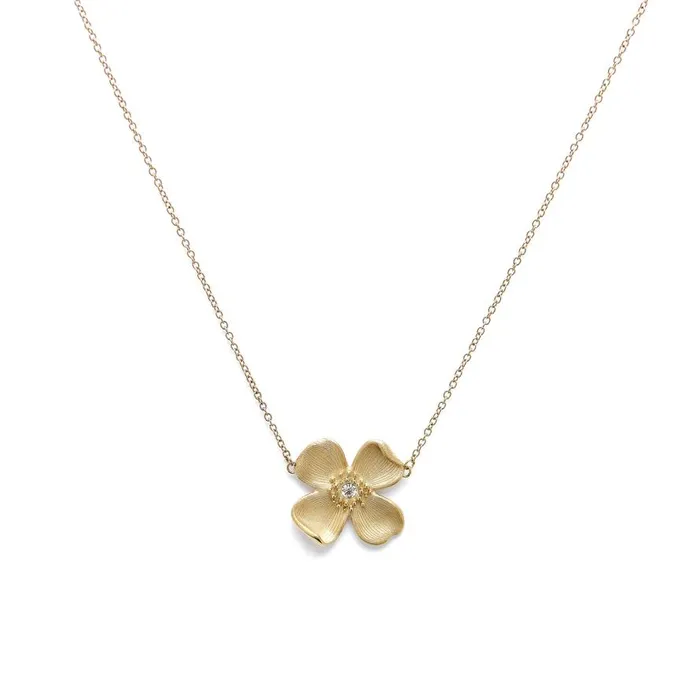 Women Necklaces Olivia Burton Dogwood Flower Gold Pendant Necklace