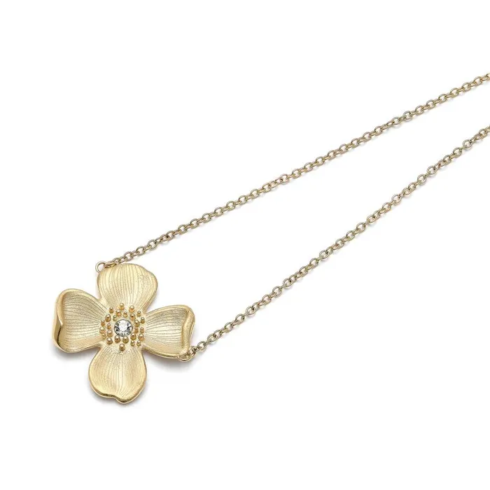 Women Necklaces Olivia Burton Dogwood Flower Gold Pendant Necklace