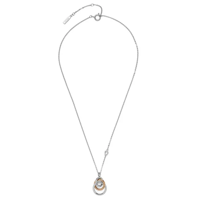 Women Necklaces Olivia Burton Encircle Silver and Rose Gold Plated Pendant Necklace Women Necklaces Olivia Burton Encircle Silver and Rose Gold Plated Pendant Necklace