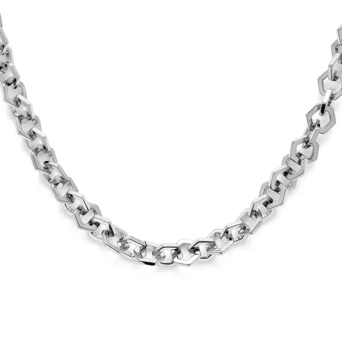 Women Necklaces Olivia Burton Honeycomb Silver Link Necklace