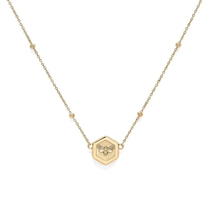 Women Necklaces Olivia Burton Minima Bee Gold Pendant Necklace