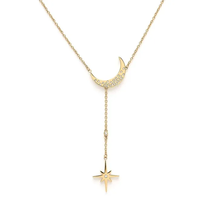 Women Necklaces Olivia Burton North Star and Moon Gold Necklace