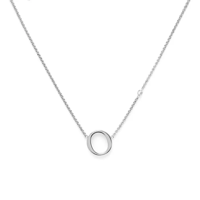 Women Necklaces Olivia Burton O Silver Pendant Necklace