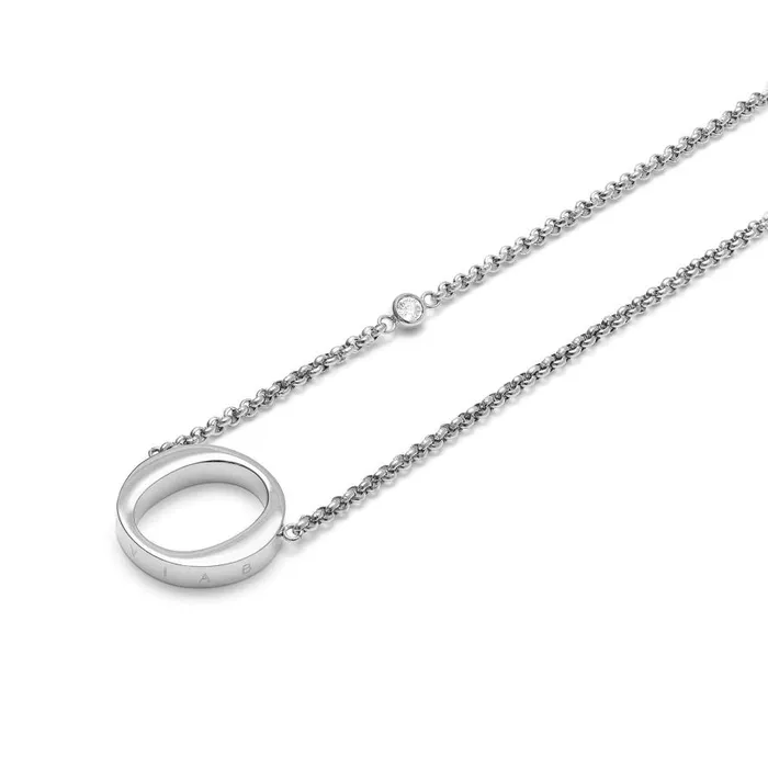 Women Necklaces Olivia Burton O Silver Pendant Necklace