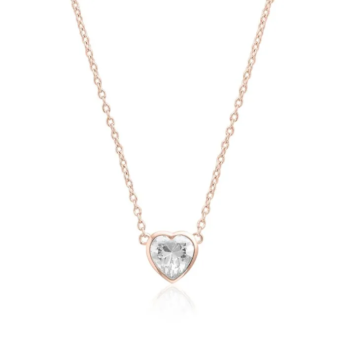 Women Necklaces Olivia Burton Rose Gold Heart Necklace