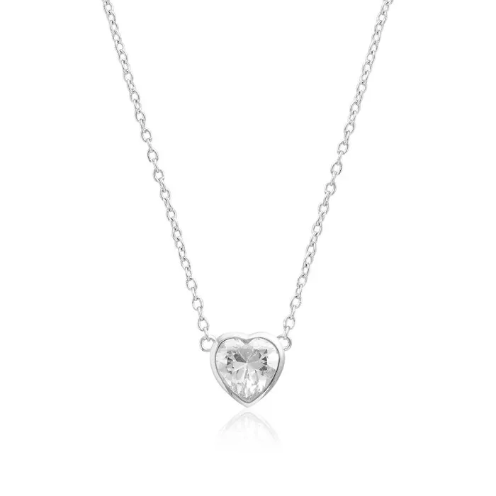 Women Necklaces Olivia Burton Silver Heart Necklace