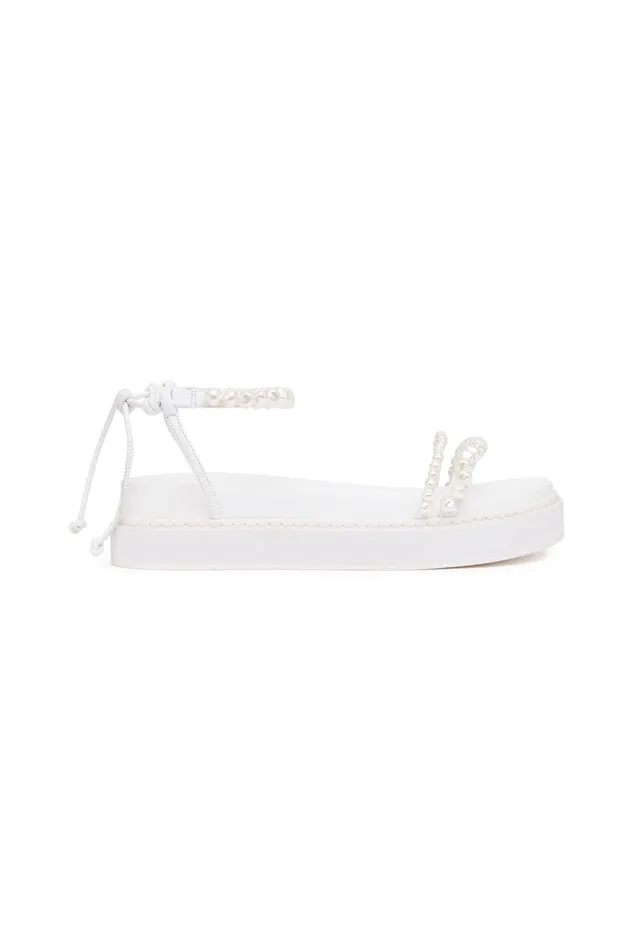 Women Neo Pearl Platform Sandal White Aje Shoes