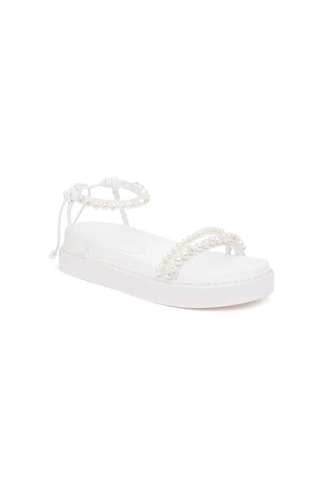 Women Neo Pearl Platform Sandal White Aje Shoes