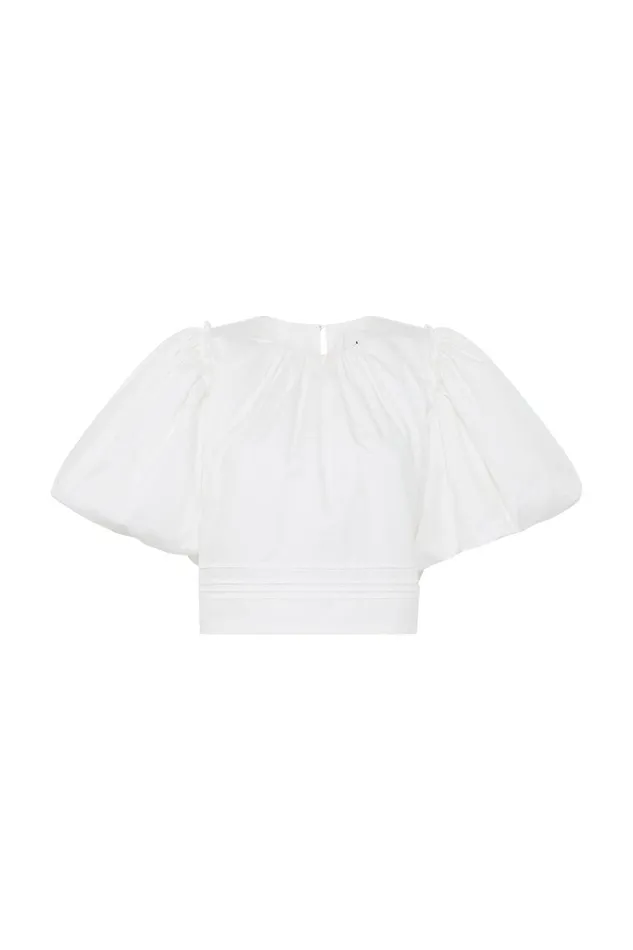 Women Ney Pin Tuck Detail Top Ivory Aje Tops
