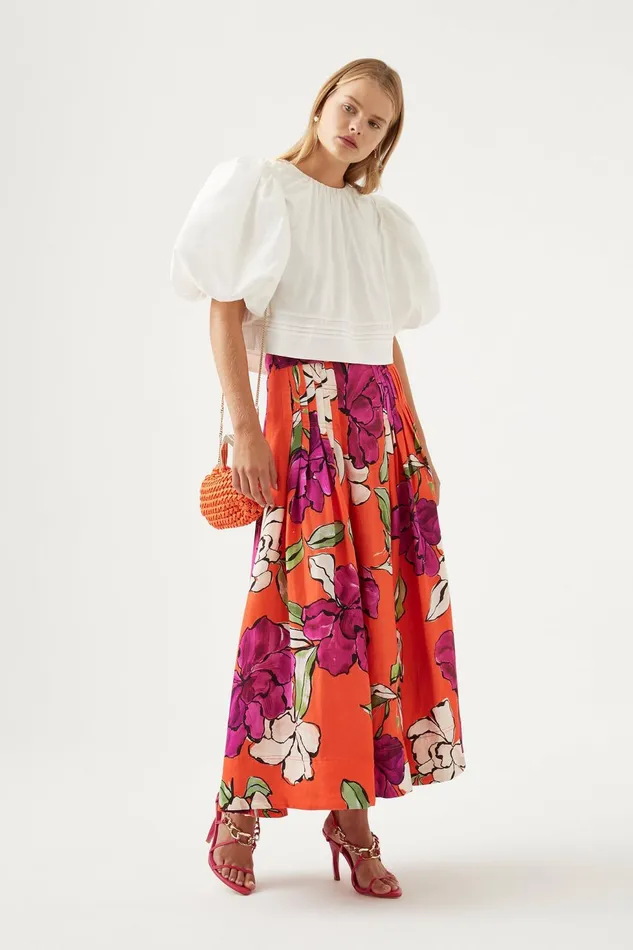 Women Ney Pin Tuck Detail Top Ivory Aje Tops