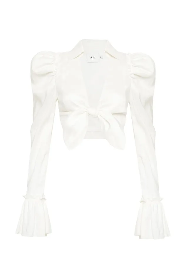 Women Nicole Twist Top Ivory Aje Tops