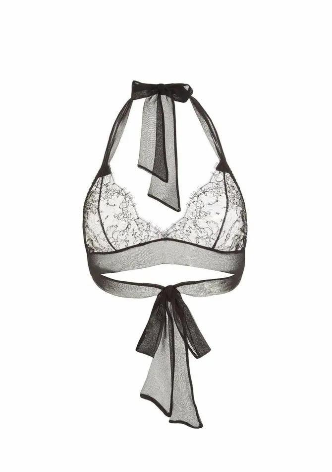 Women NonWired and Boudoir Bras Gilda and Pearl Ava Boudoir Bra Black