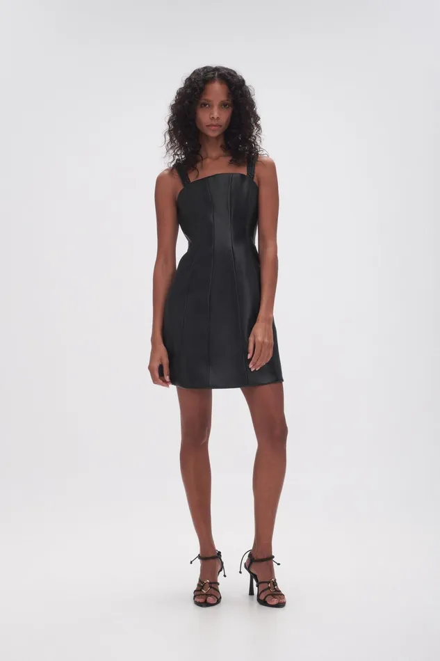 Women Osa Braided Mini Dress Black Aje Dresses