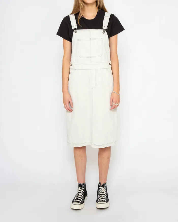 Women Overall Dress 8211 Bleached White Deus Ex Machina Dresses