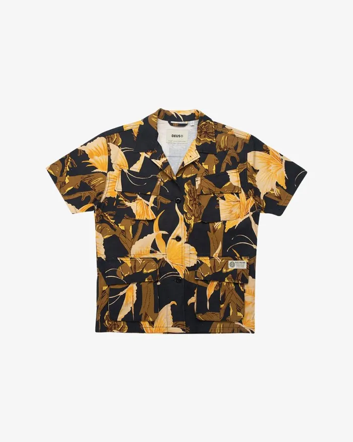 Women Panama Shirt 8211 Black Multi Deus Ex Machina Shirts Women Panama Shirt 8211 Black Multi Deus Ex Machina Shirts