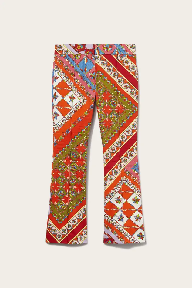Women Pants And Shorts PUCCI FestaPrint Flared Trousers