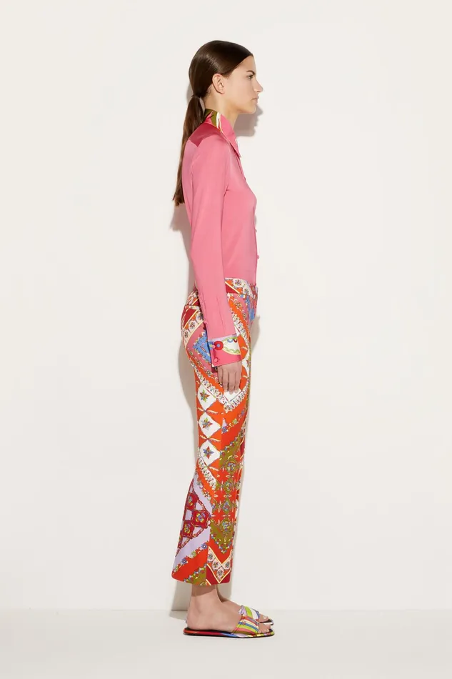 Women Pants And Shorts PUCCI FestaPrint Flared Trousers