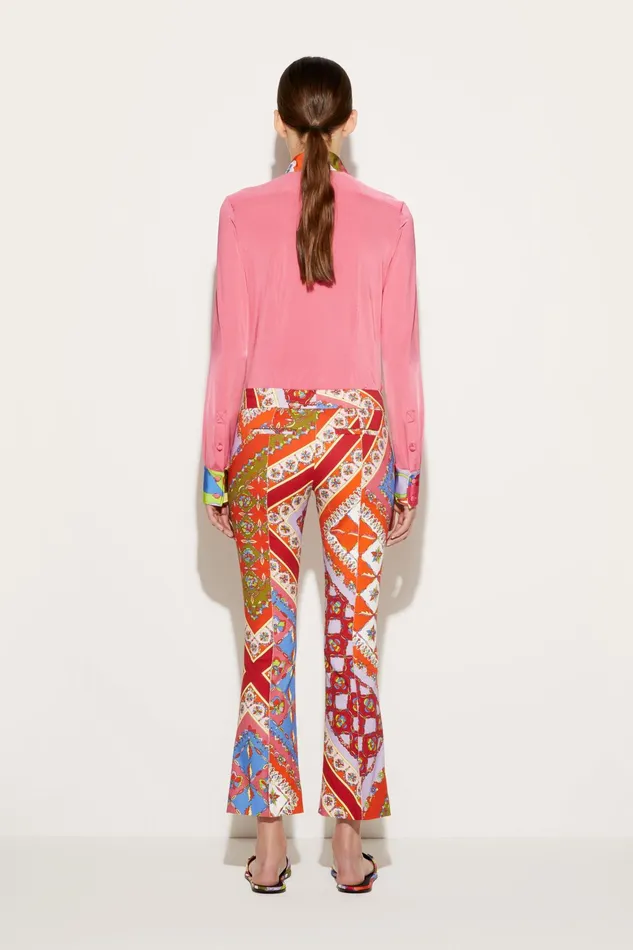 Women Pants And Shorts PUCCI FestaPrint Flared Trousers