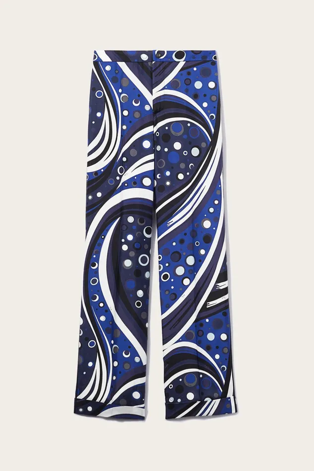 Women Pants And Shorts PUCCI FontanePrint SilkTwill Trousers