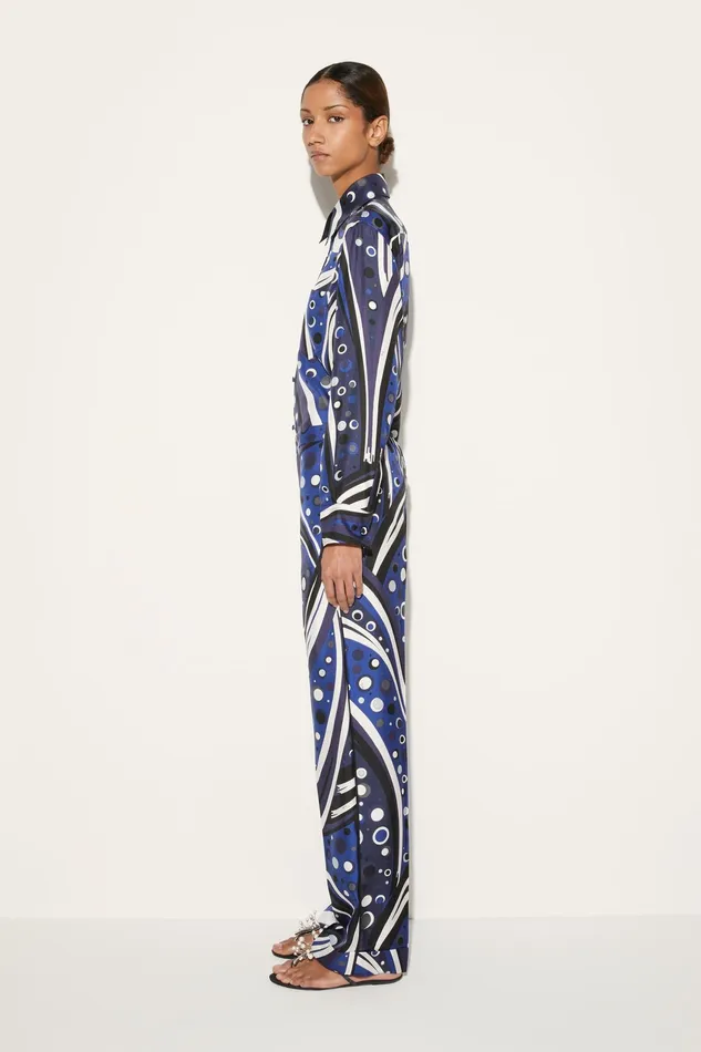 Women Pants And Shorts PUCCI FontanePrint SilkTwill Trousers