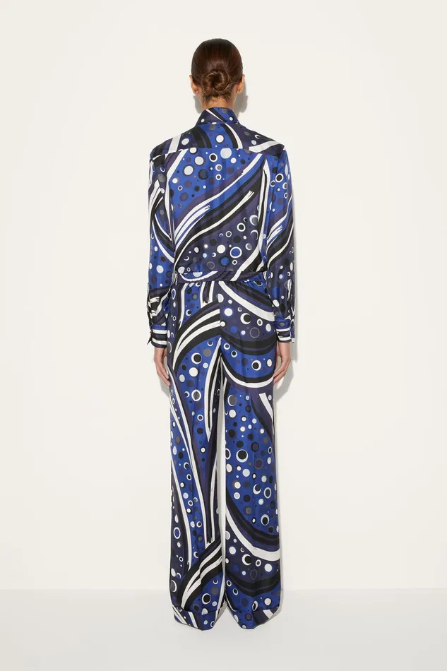Women Pants And Shorts PUCCI FontanePrint SilkTwill Trousers