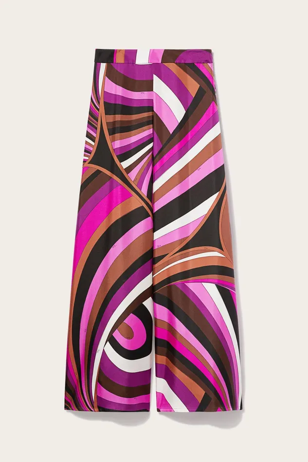 Women Pants And Shorts PUCCI IridePrint SilkTwill Trousers