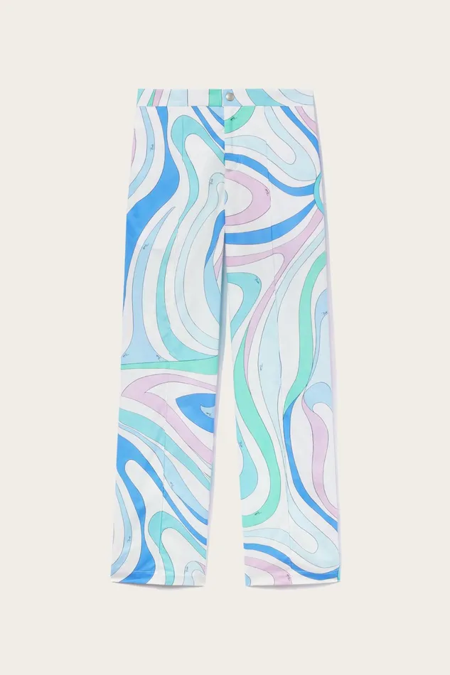 Women Pants And Shorts PUCCI MarmoPrint Cotton Trousers