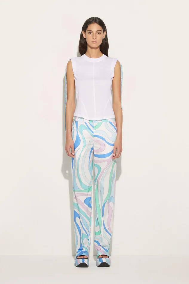Women Pants And Shorts PUCCI MarmoPrint Cotton Trousers