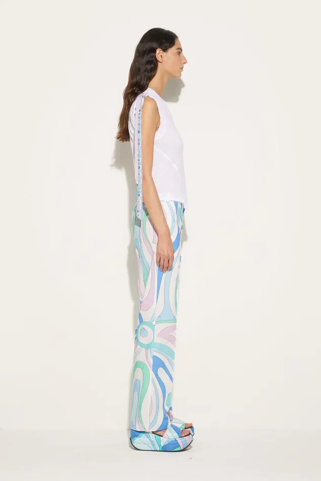 Women Pants And Shorts PUCCI MarmoPrint Cotton Trousers