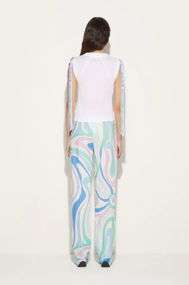 Women Pants And Shorts PUCCI MarmoPrint Cotton Trousers