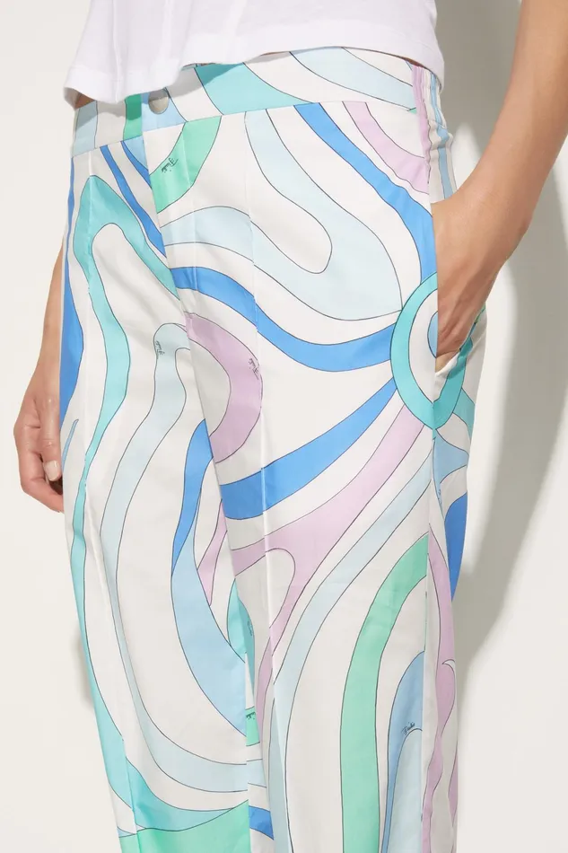 Women Pants And Shorts PUCCI MarmoPrint Cotton Trousers