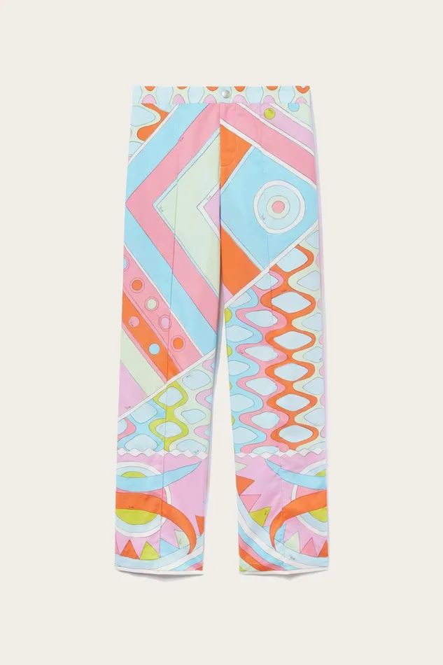 Women Pants And Shorts PUCCI VivaraPrint Cotton Trousers